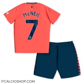 Everton Dwight McNeil #7 Seconda Maglia Bambino 2023-24 Manica Corta (+ Pantaloni corti)